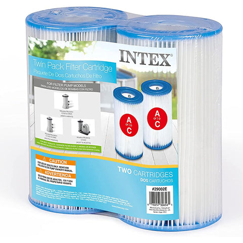 INTEX cartucho Tipo A frontal mostrando ajuste y compatibilidad