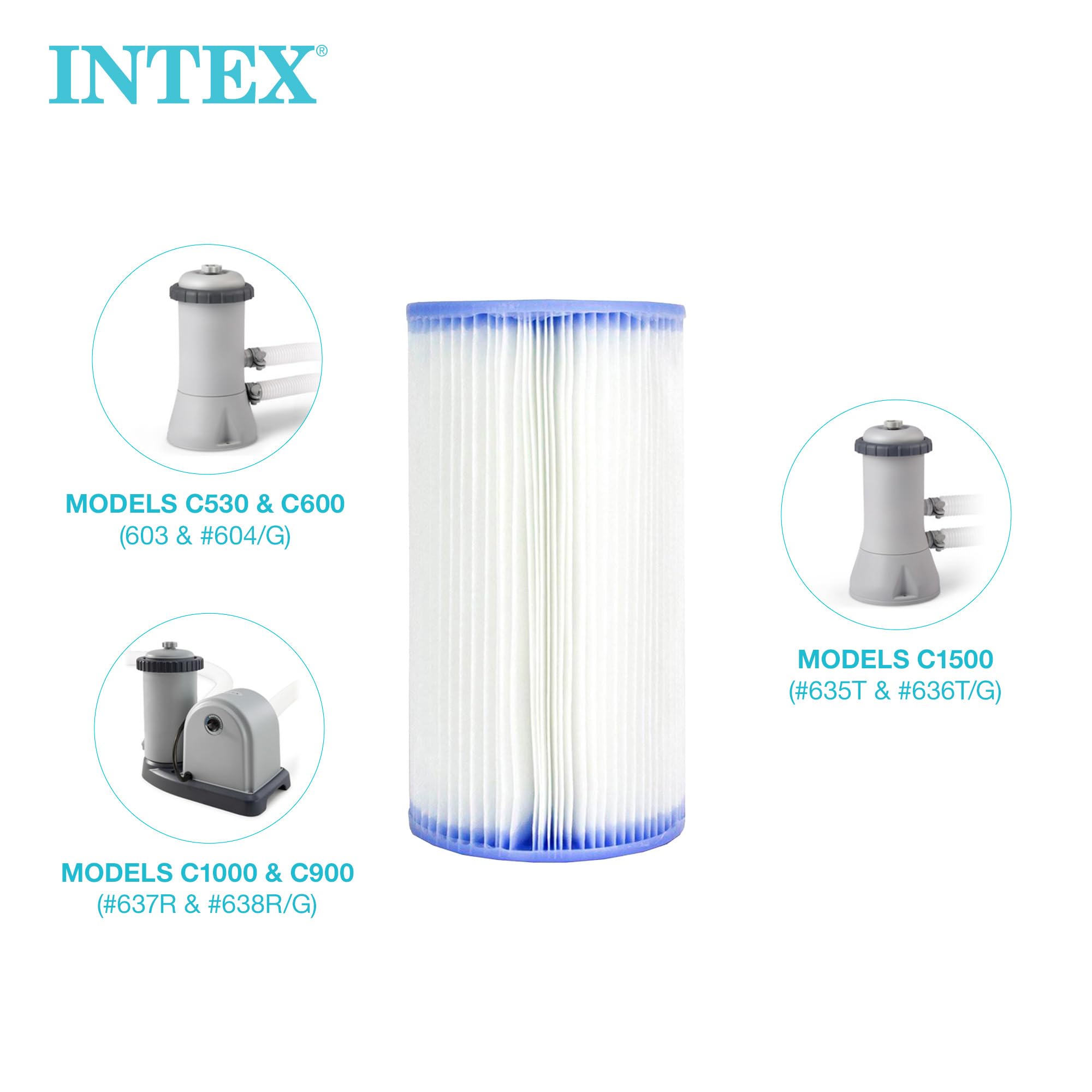 Intex cartucho vista lateral mostrando la construcción robusta