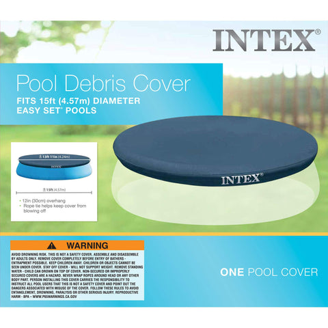 Intex etiqueta y dimensiones, ajuste ideal para piscina Easy Set 15ft