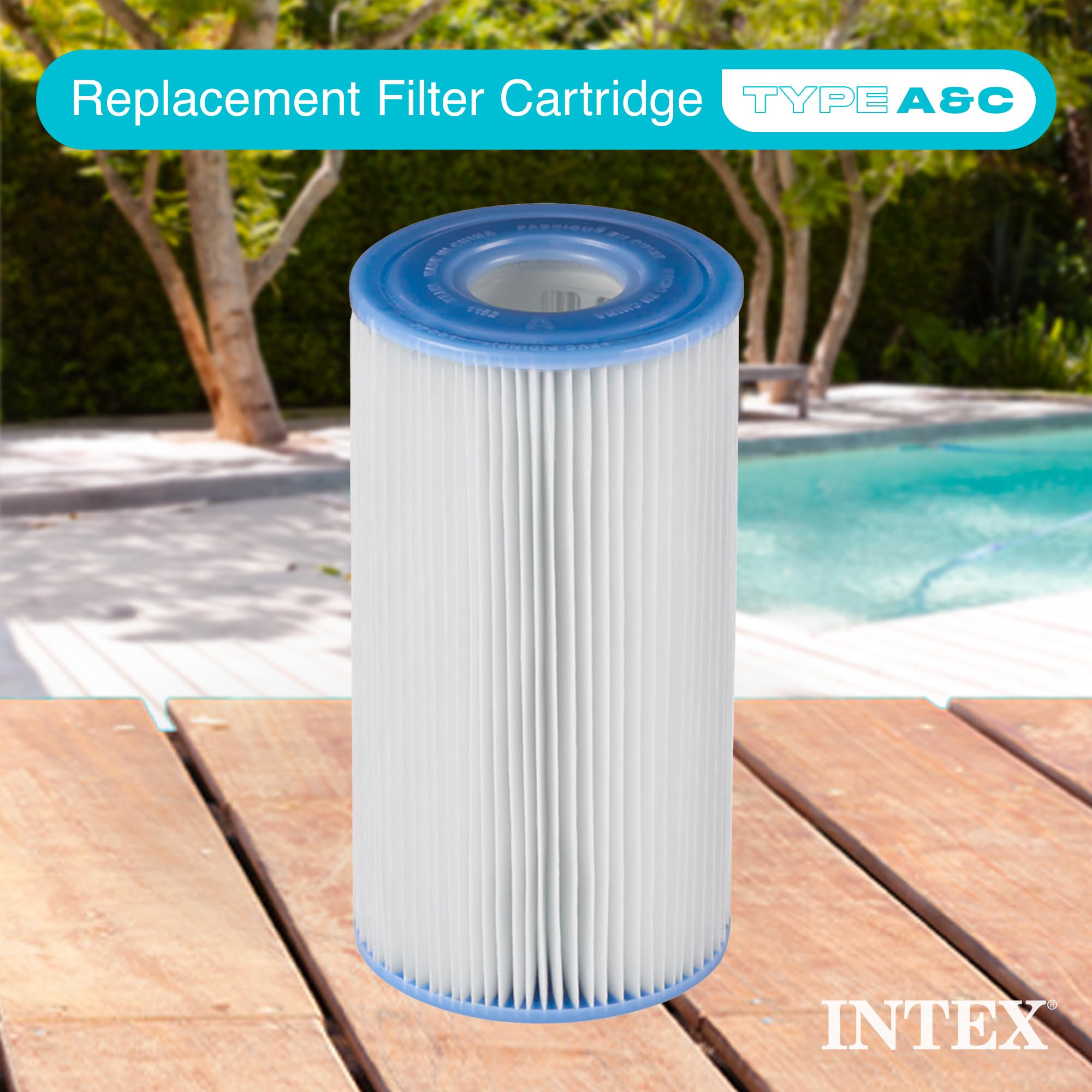 Intex detalle del tejido Dacron que ofrece filtración duradera
