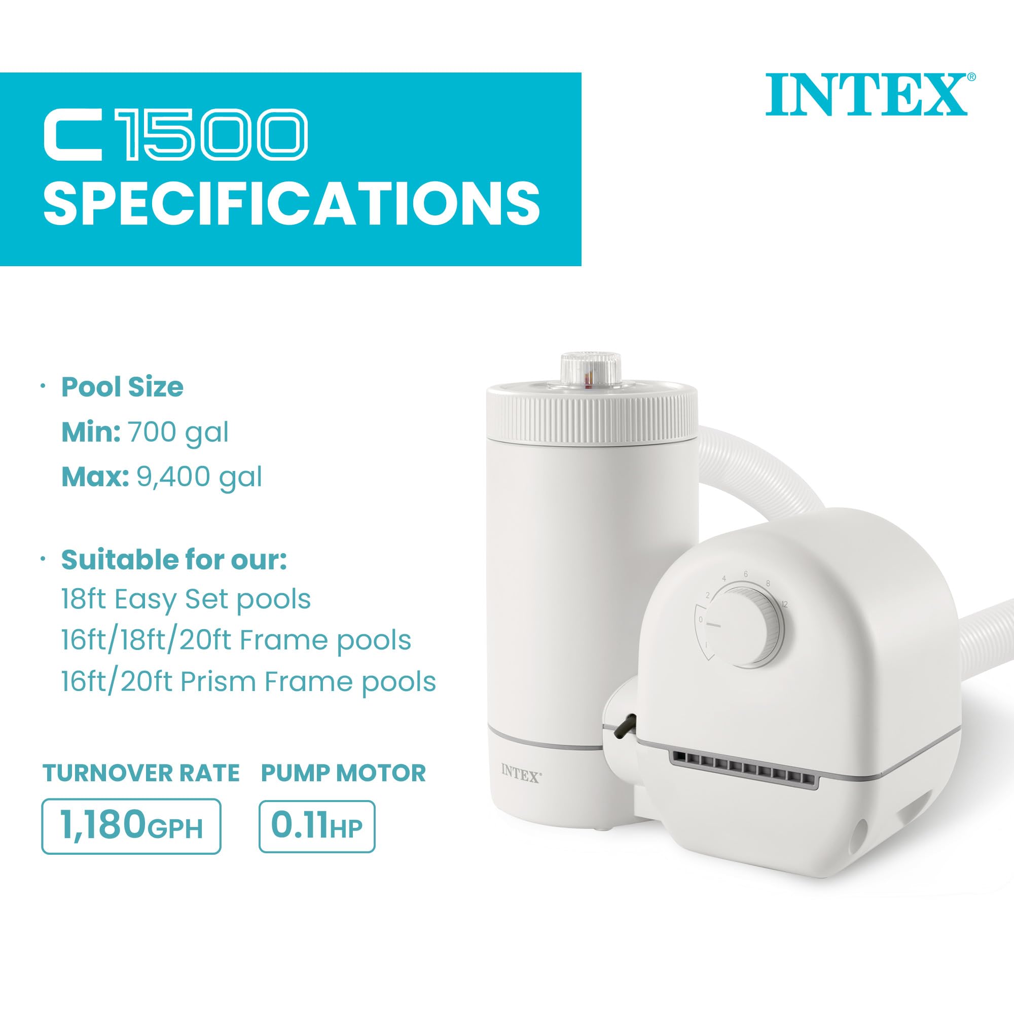 Bomba Intex en uso en piscina Easy Set para agua más clara
