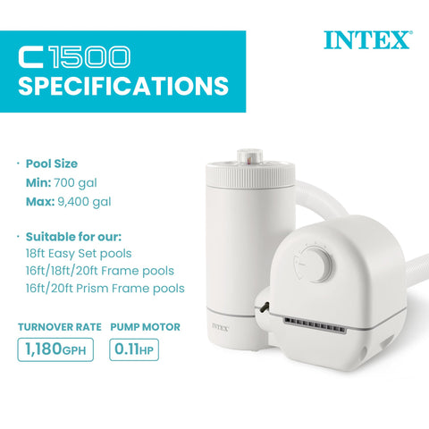 Bomba Intex en uso en piscina Easy Set para agua más clara