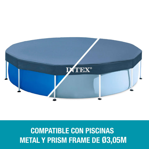 Intex detalle del orificio de drenaje evitando acumulación de agua