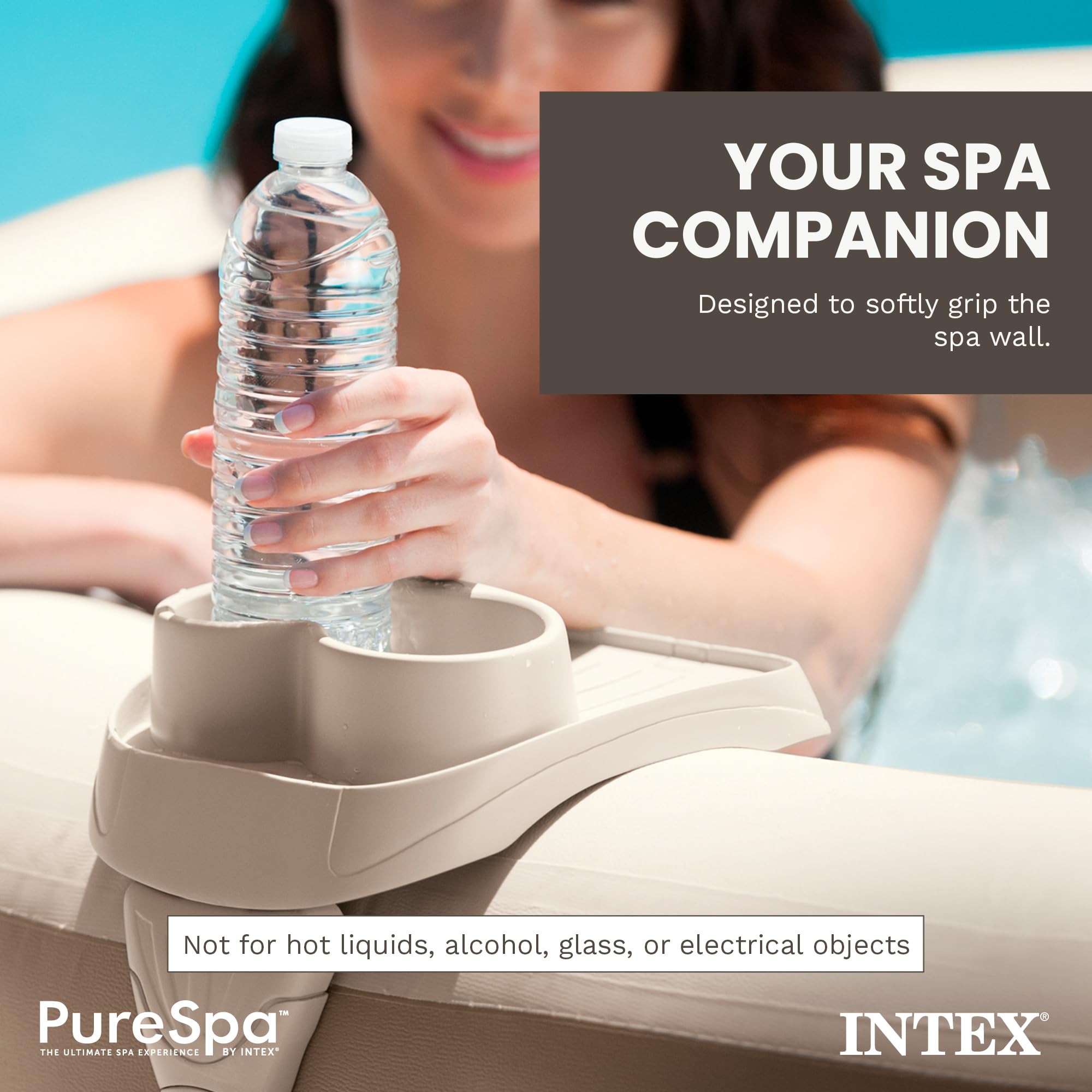 Intex portavasos con snacks y vaso aprovechamiento del espacio