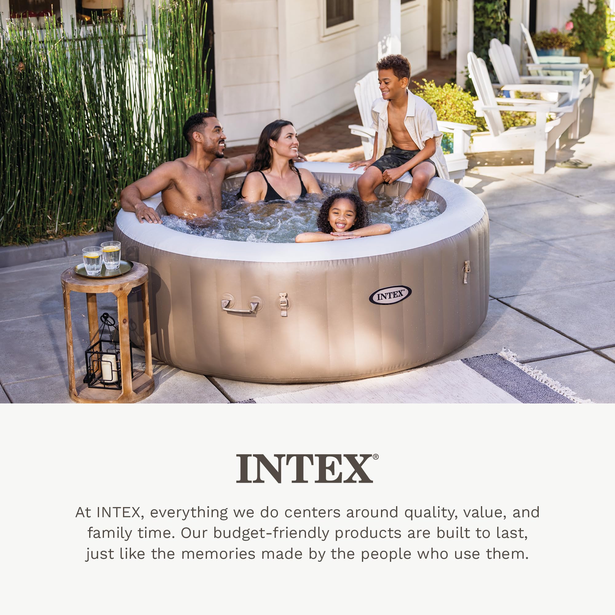 Intex portavasos desmontado listo para guardado compacto