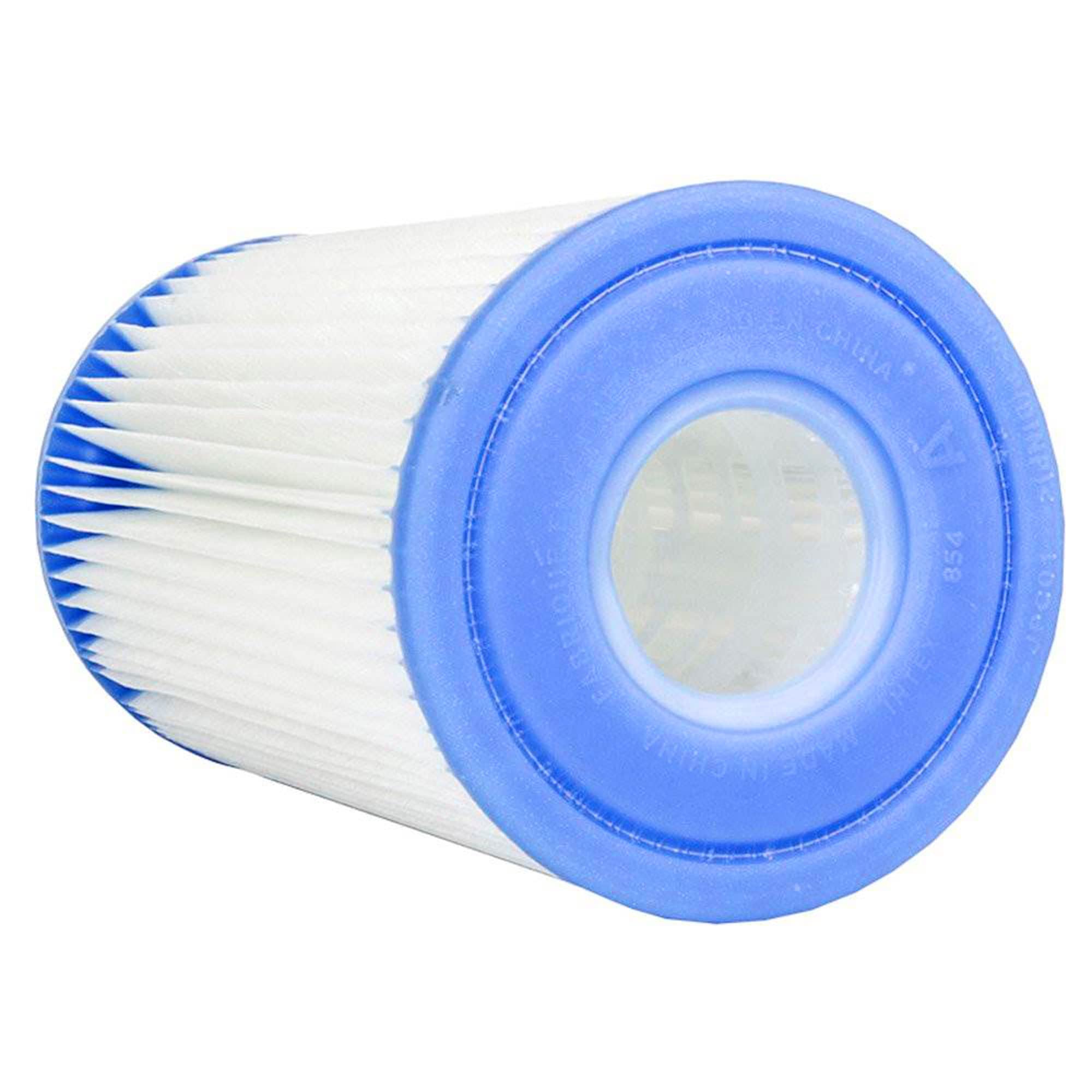 Intex cartucho en uso en piscina elevada manteniendo agua clara