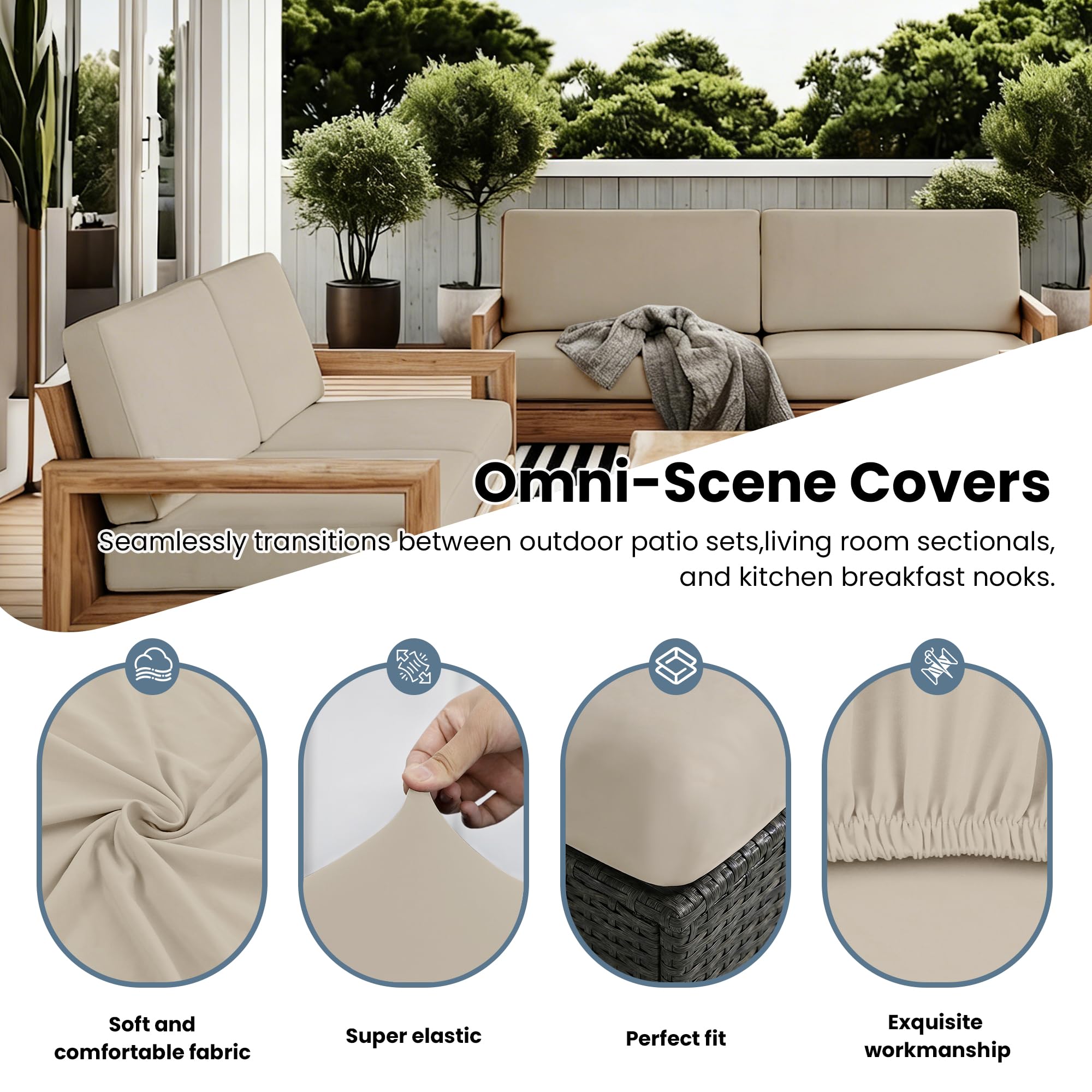 IntoBox funda colocada en sillón exterior demostrando uso práctico