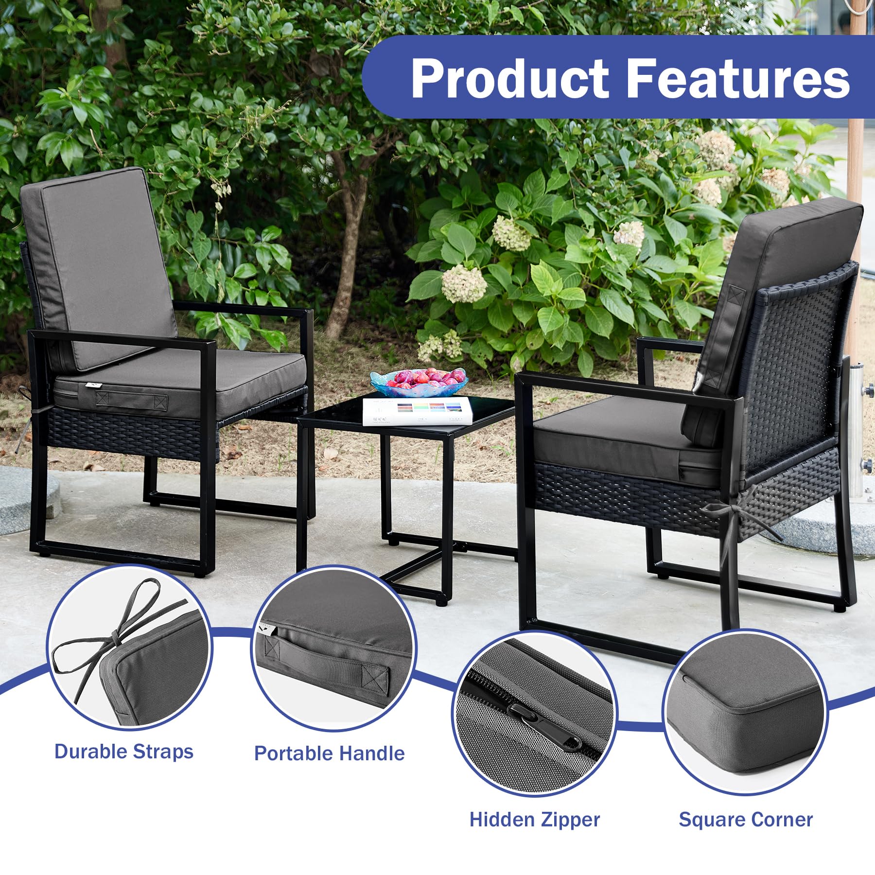 IPYNBAP cojines en jardín decorando y protegiendo muebles exteriores