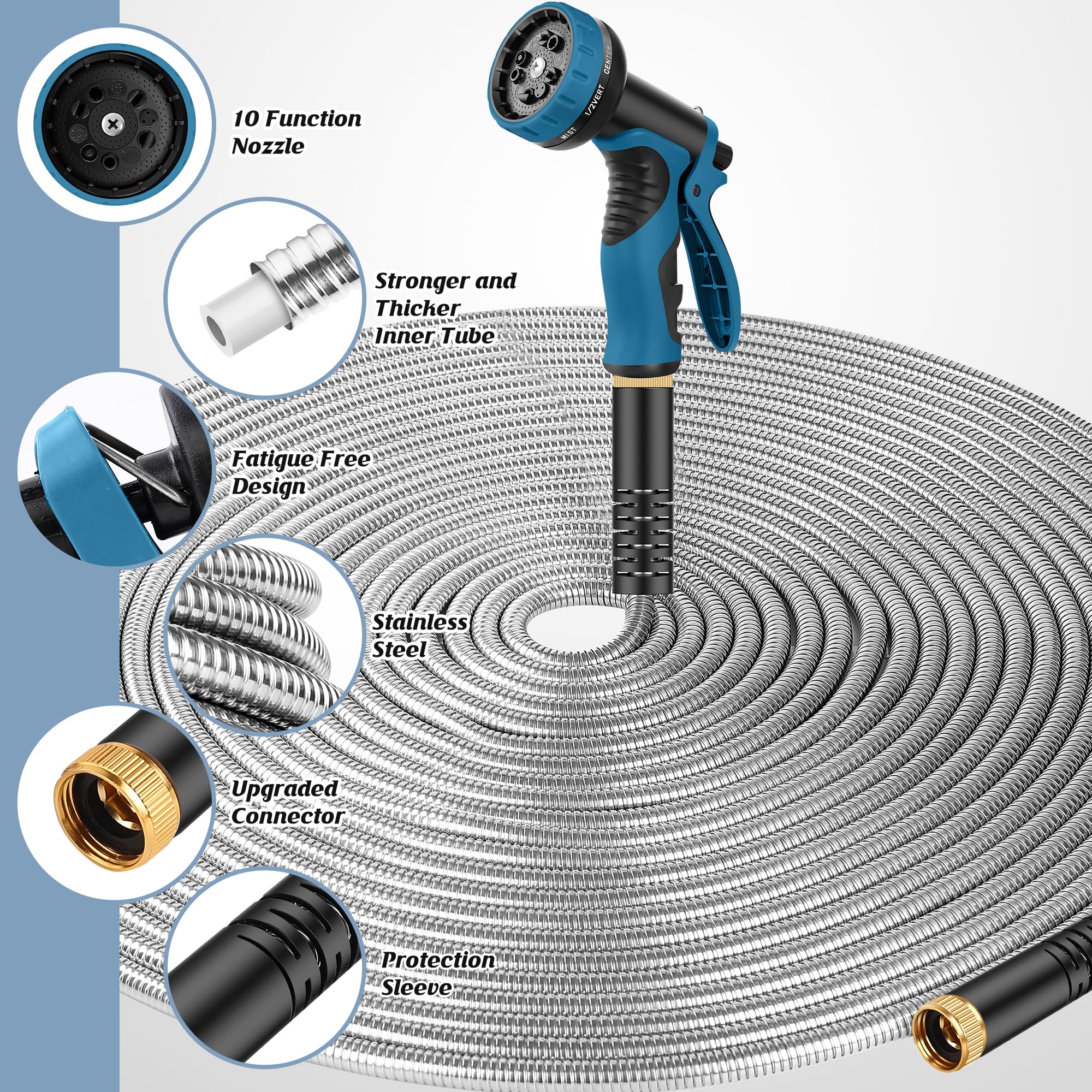 itsonestep detalle de acero inoxidable reforzado, resistencia al calor y desgaste