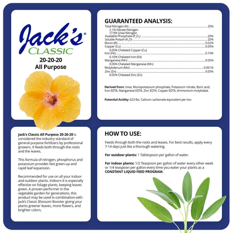 Jack's Classic polvo fino y soluble, fácil disolución beneficiosa