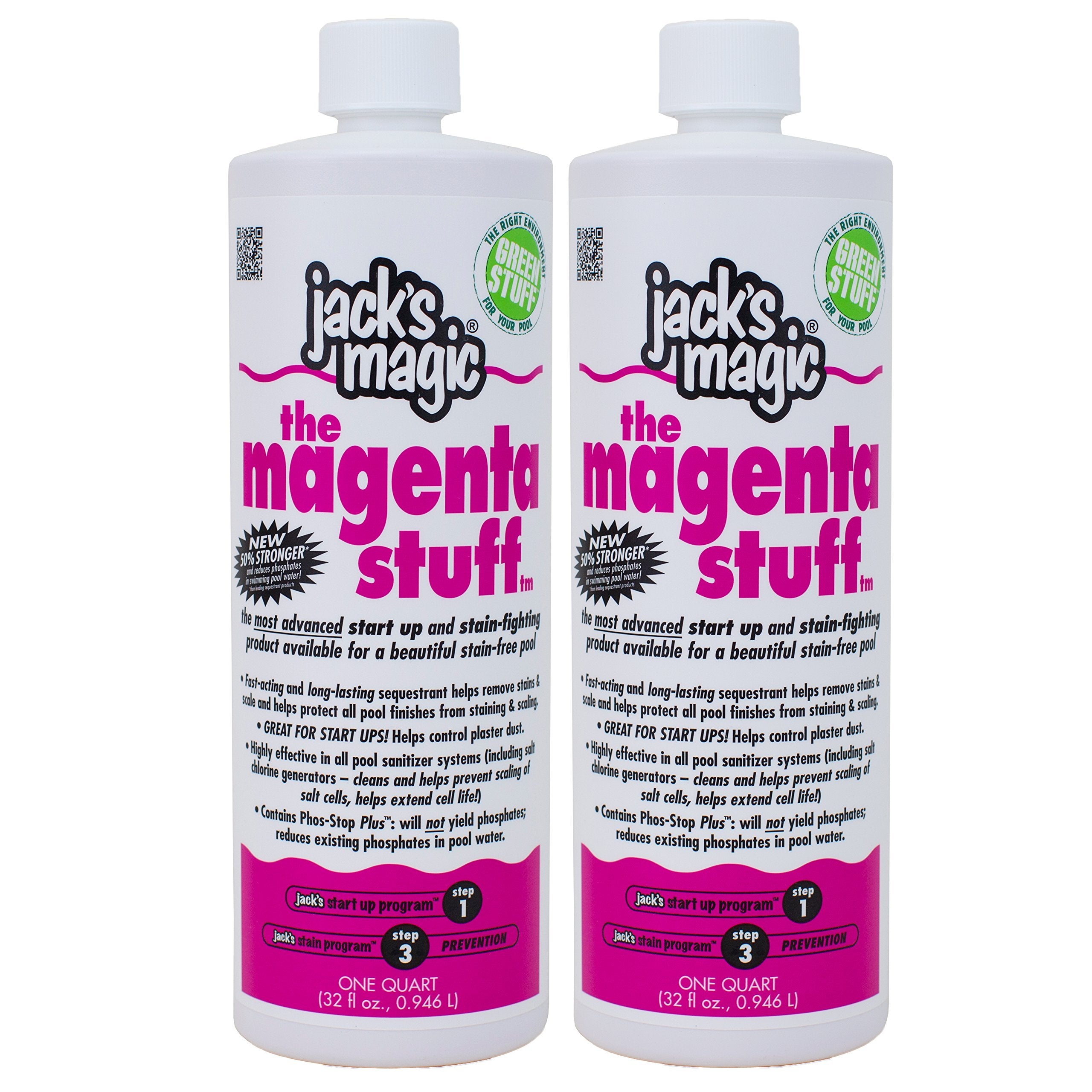 Jack's Magic envase frontal mostrando etiqueta y uso fácil para piscinas