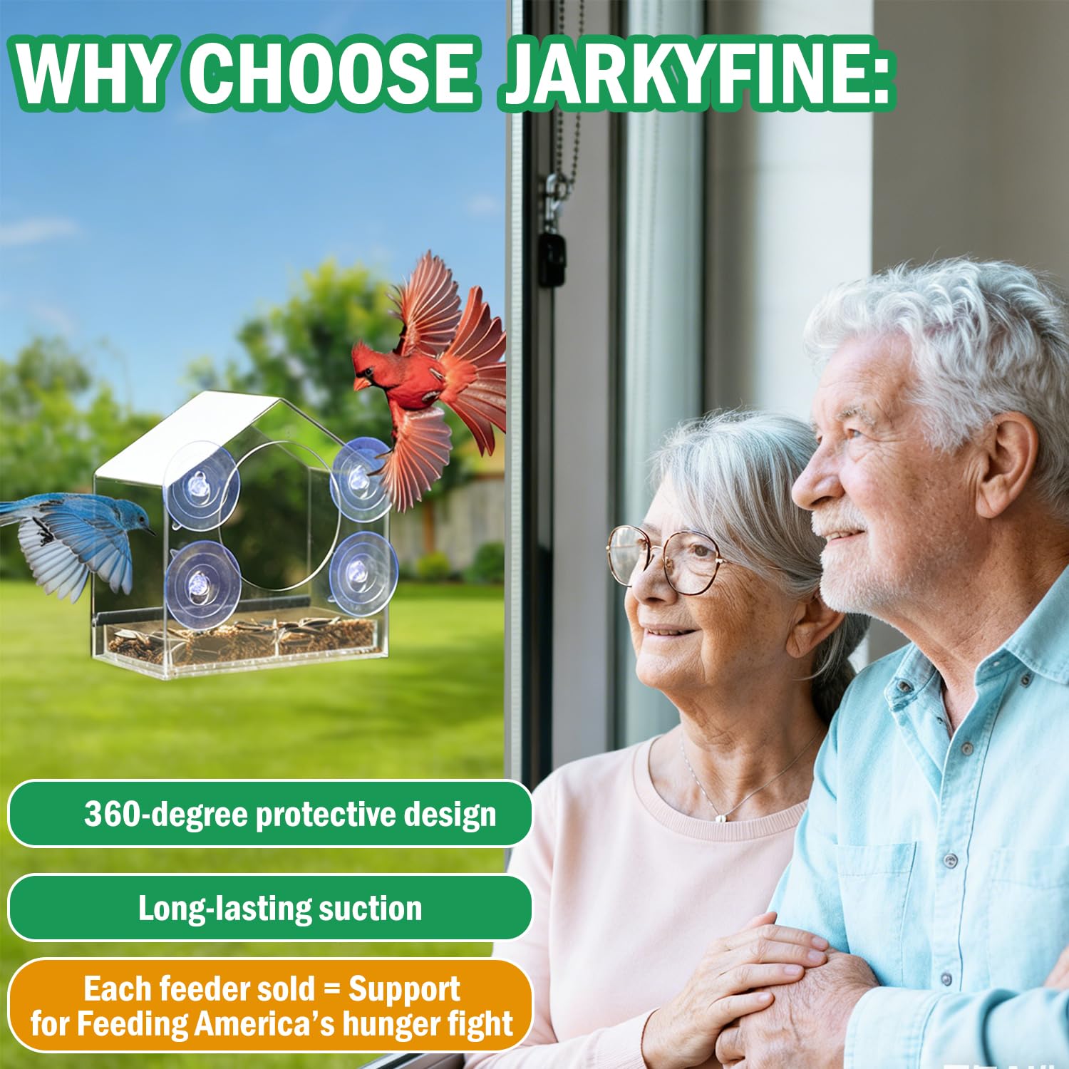 Jarkyfine bandeja profunda llena de semillas reduce recargas frecuentes