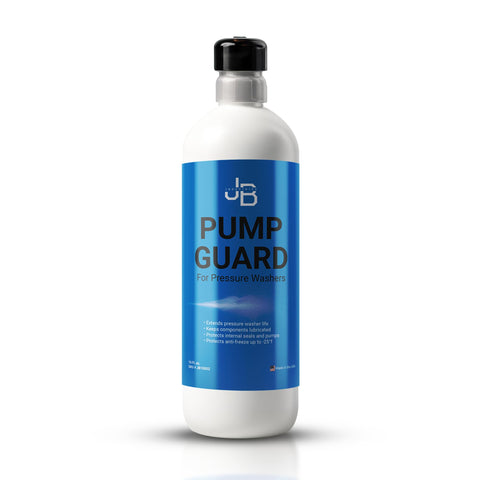 JB Industries envase frontal mostrando 16 oz y protección para bombas