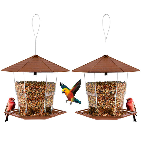 Jealoeur comedero colgante frontal, diseño listo para atraer aves