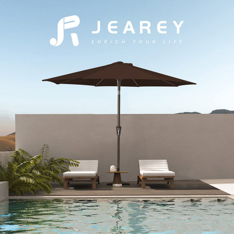 JEAREY comparación de tamaño 9FT junto a mesa para cobertura clara