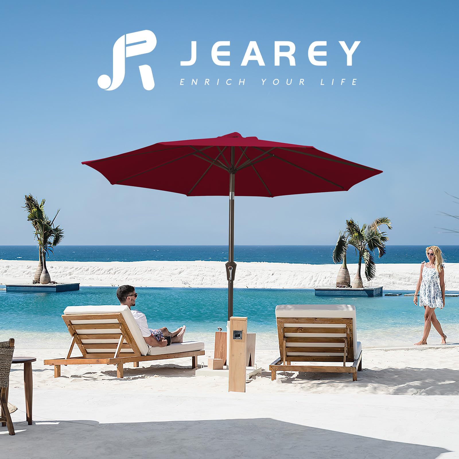 JEAREY detalle de la varilla y costillas metálicas para durabilidad