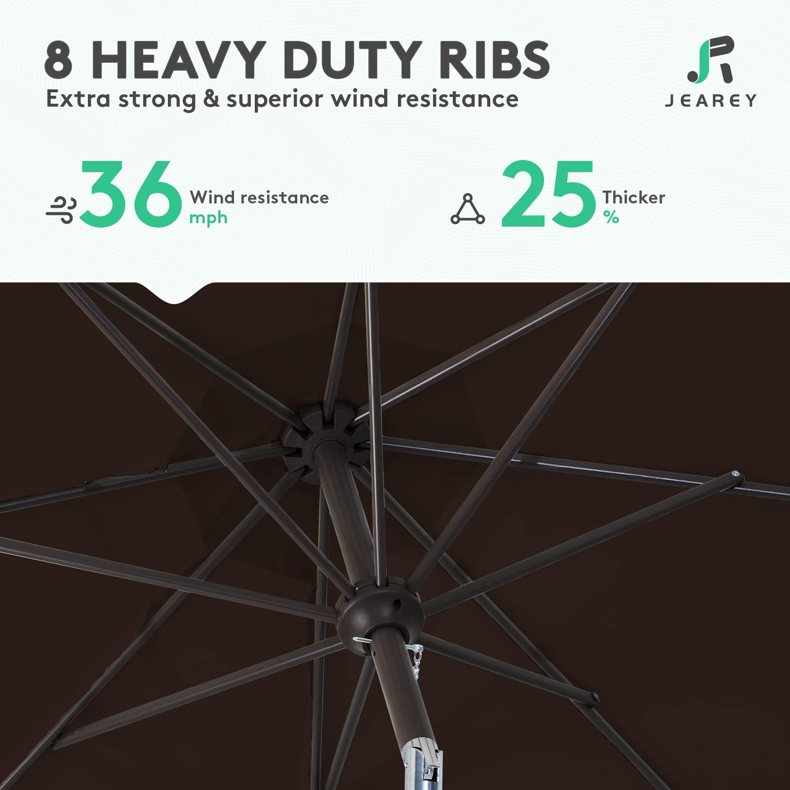JEAREY estructura interior con 8 varillas para soporte fuerte