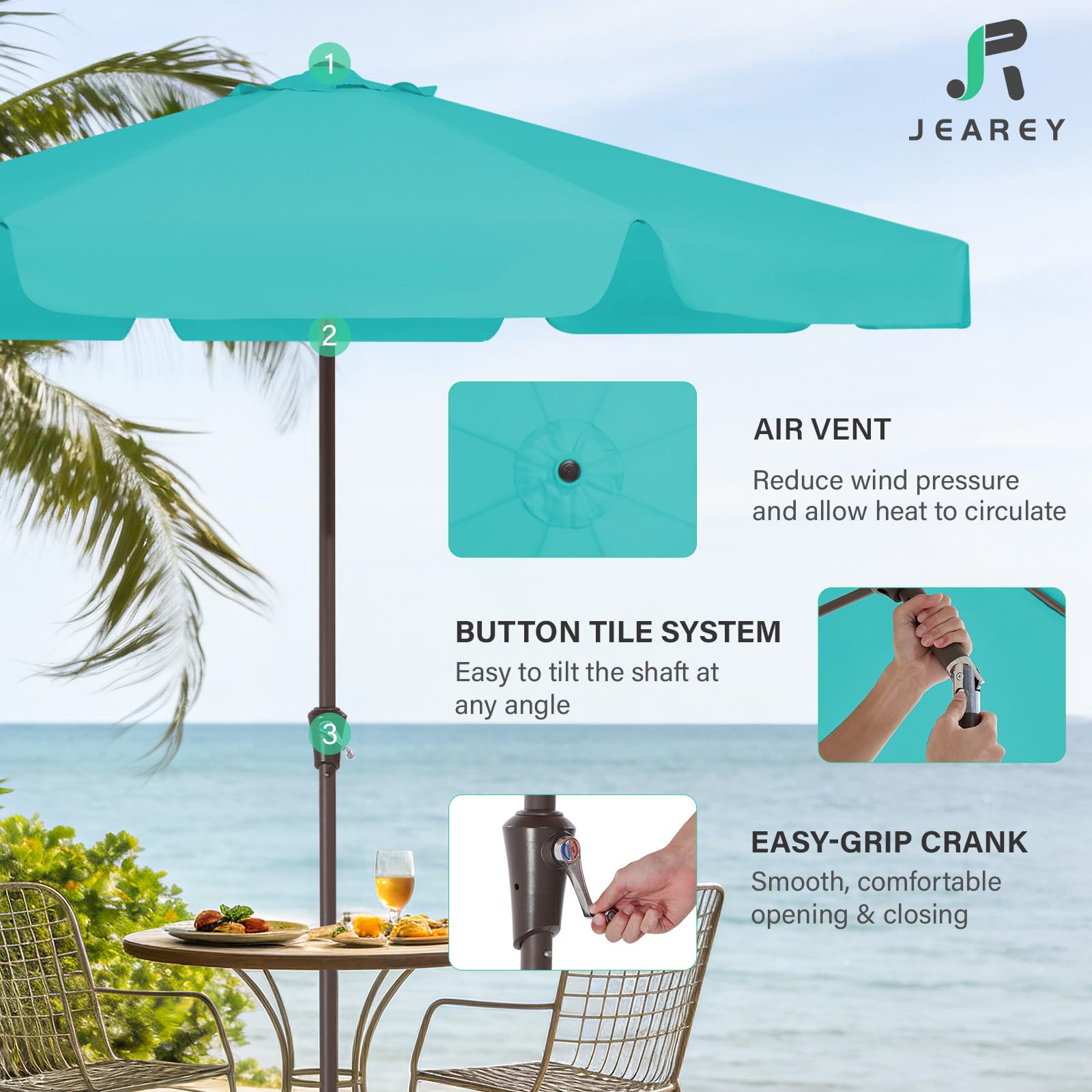 JEAREY manivela de apertura fácil que facilita uso sin esfuerzo