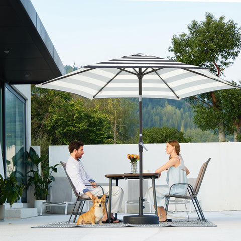 JEAREY parasol junto a mesa para tamaño y escala clara