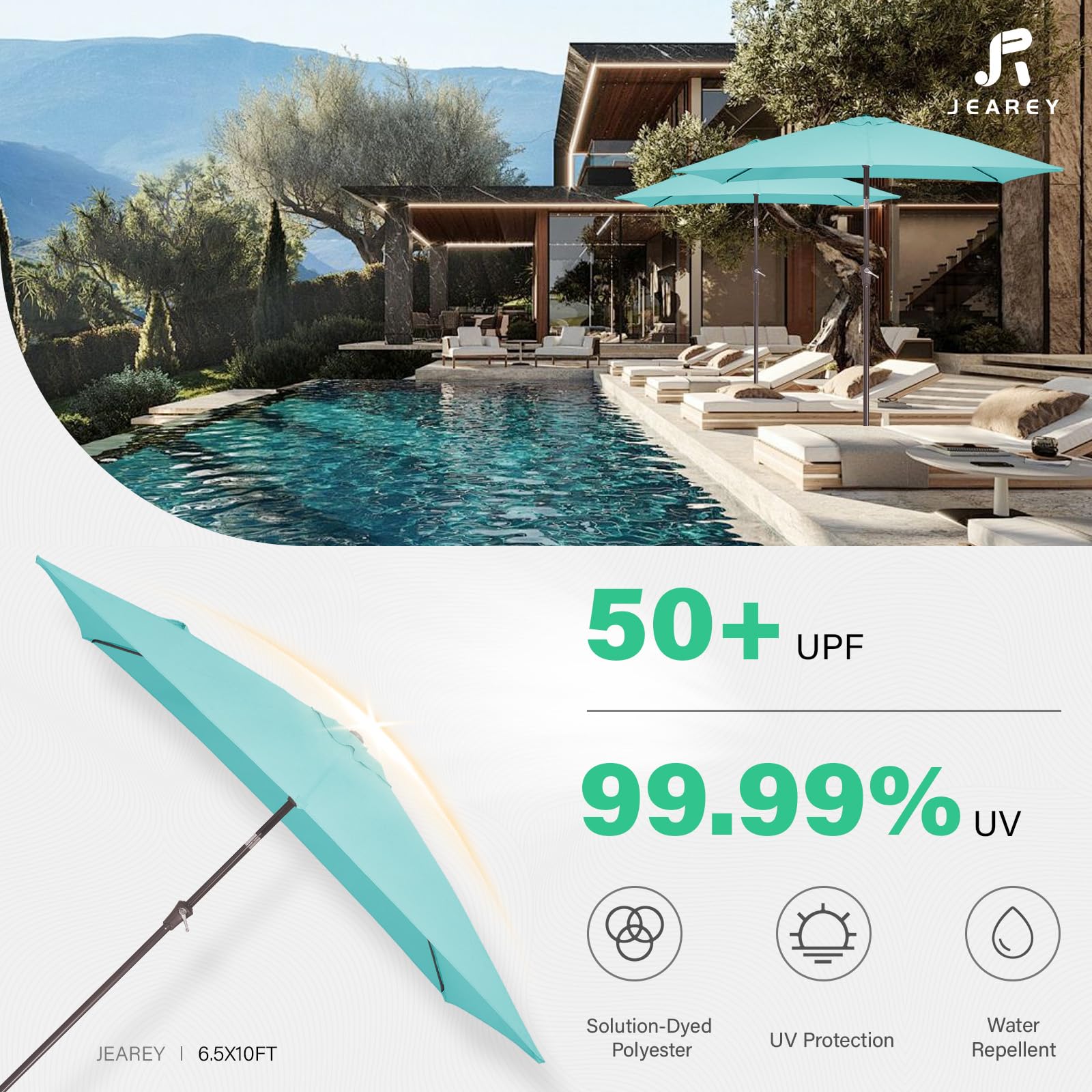 JEAREY ventilación superior de doble capa para mejor circulación y estabilidad