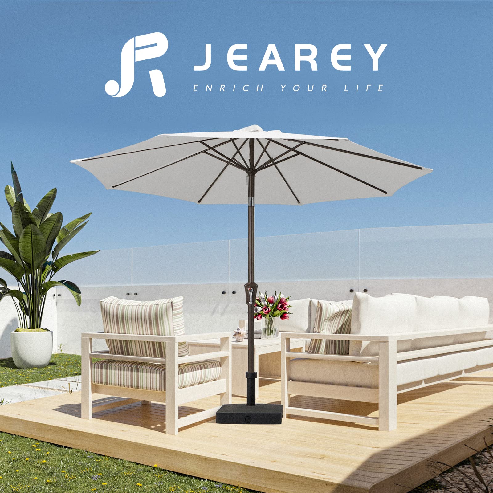 JEAREY comparación de tamaño para cubrir 4 a 6 sillas