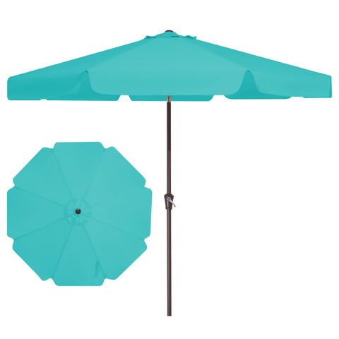 JEAREY sombrilla frontal teal mostrando cobertura amplia y color