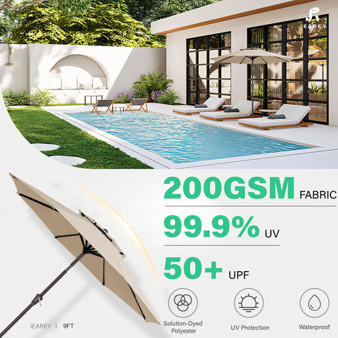 JEAREY tejido impermeable con recubrimiento UV protege del sol