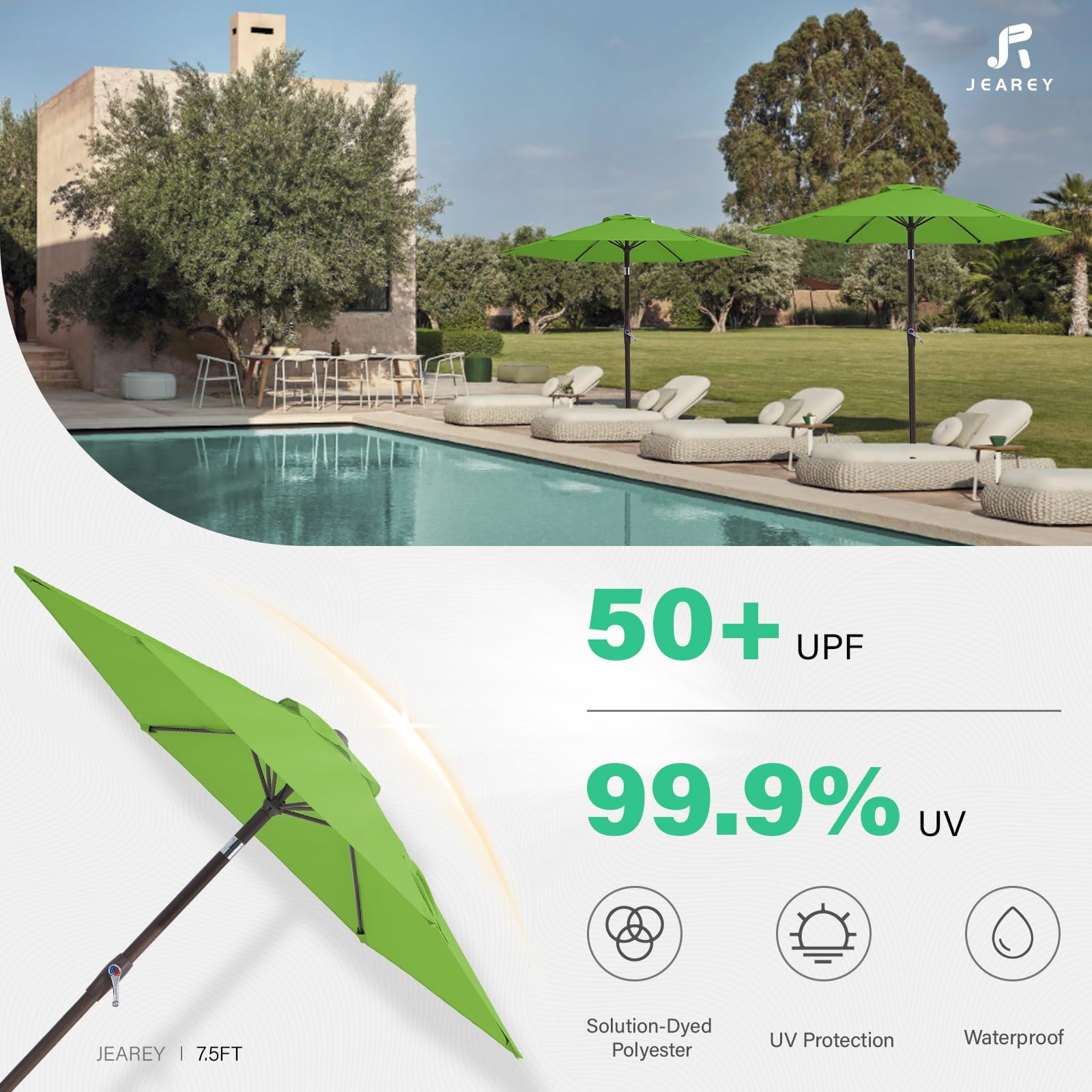 JEAREY ventilación superior abierta, flujo de aire y estabilidad contra viento