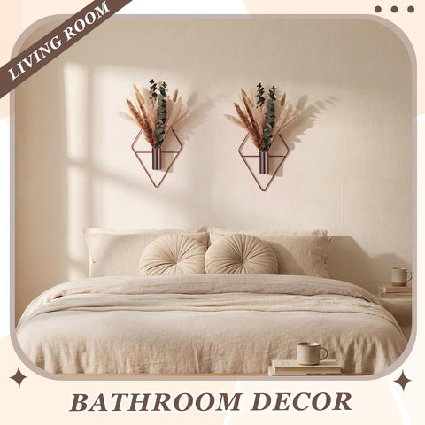 Jexine conjunto de macetas decoradas en pared creando punto focal
