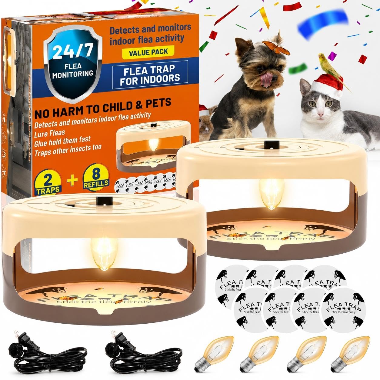 Jiermadun empaque frontal mostrando pack de dos trampas y beneficios