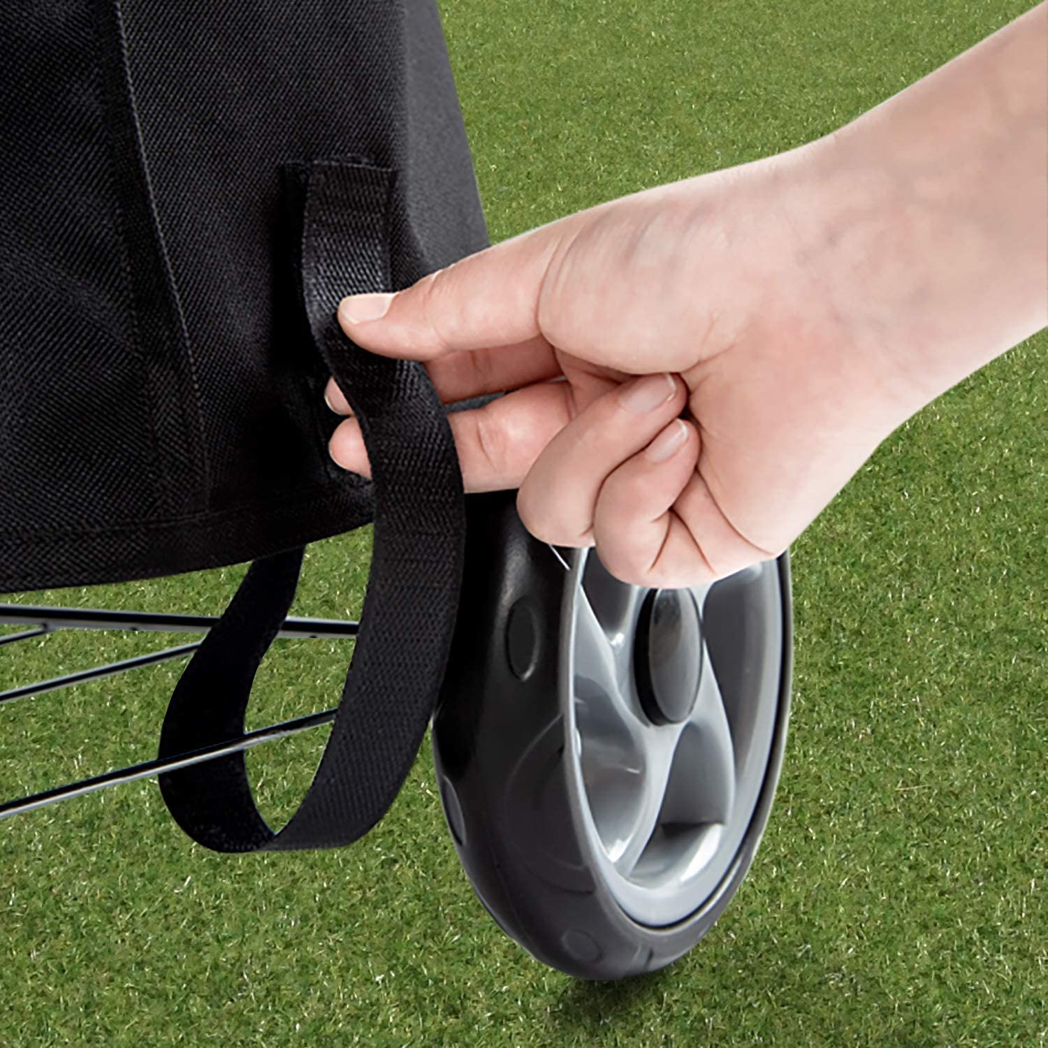 Jiesuo correas de velcro asegurando la funda contra viento fuerte