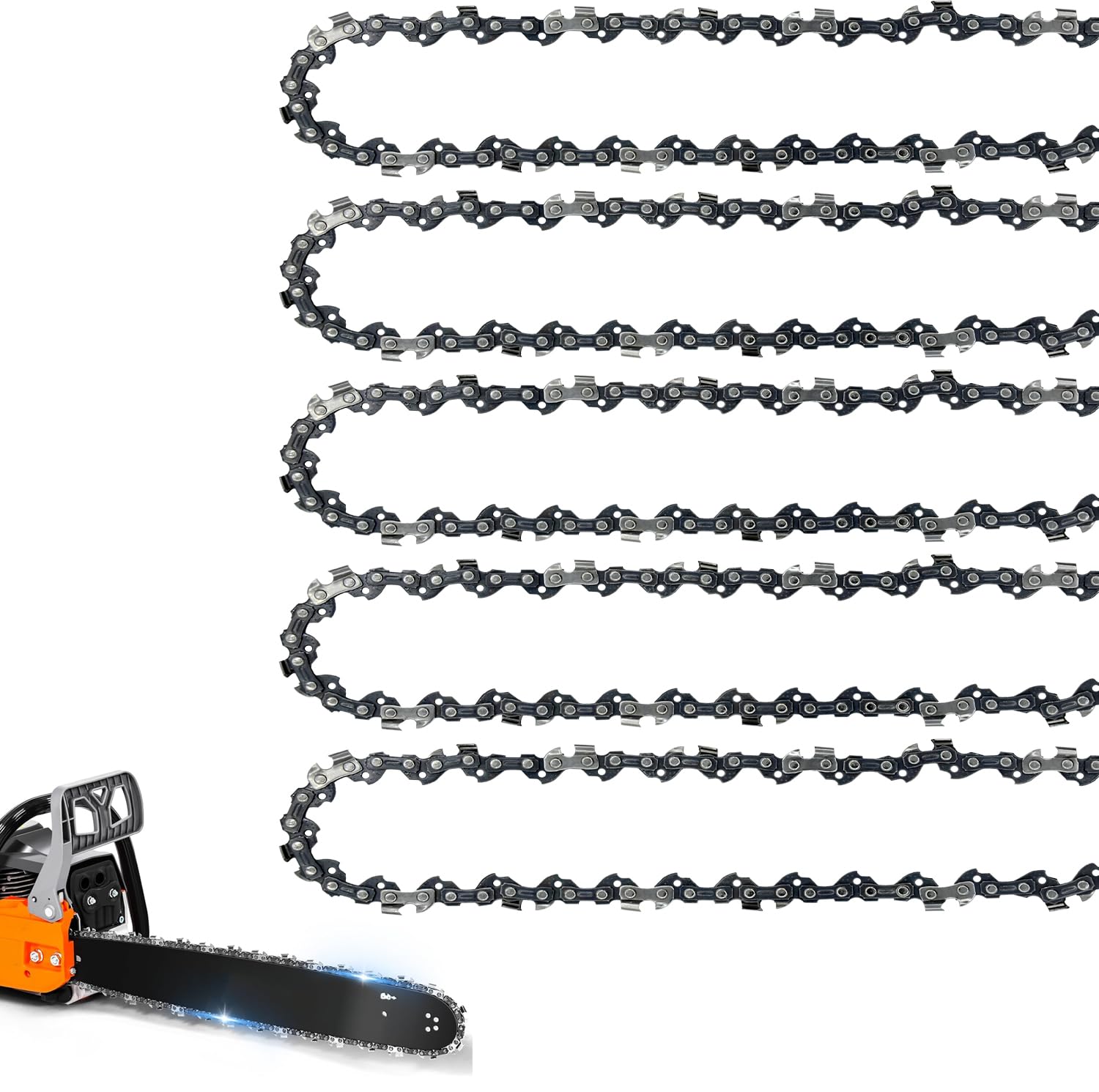JINFFR paquete de cinco cadenas para repuesto duradero