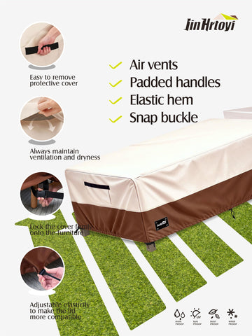 JinHrtoyi funda instalada sobre mesa en patio, protege del clima