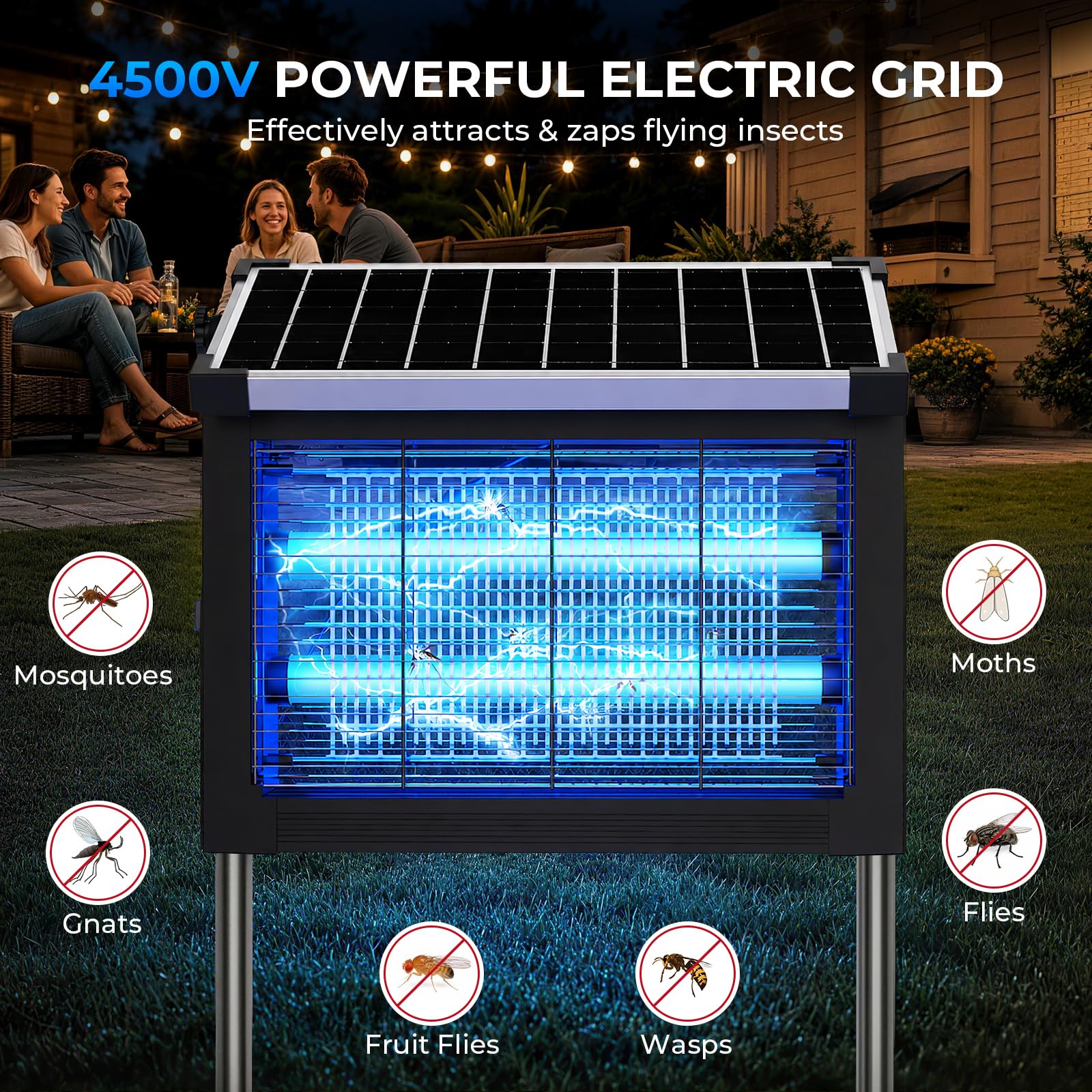 Jinyeda panel solar ajustable captando luz para mayor autonomía