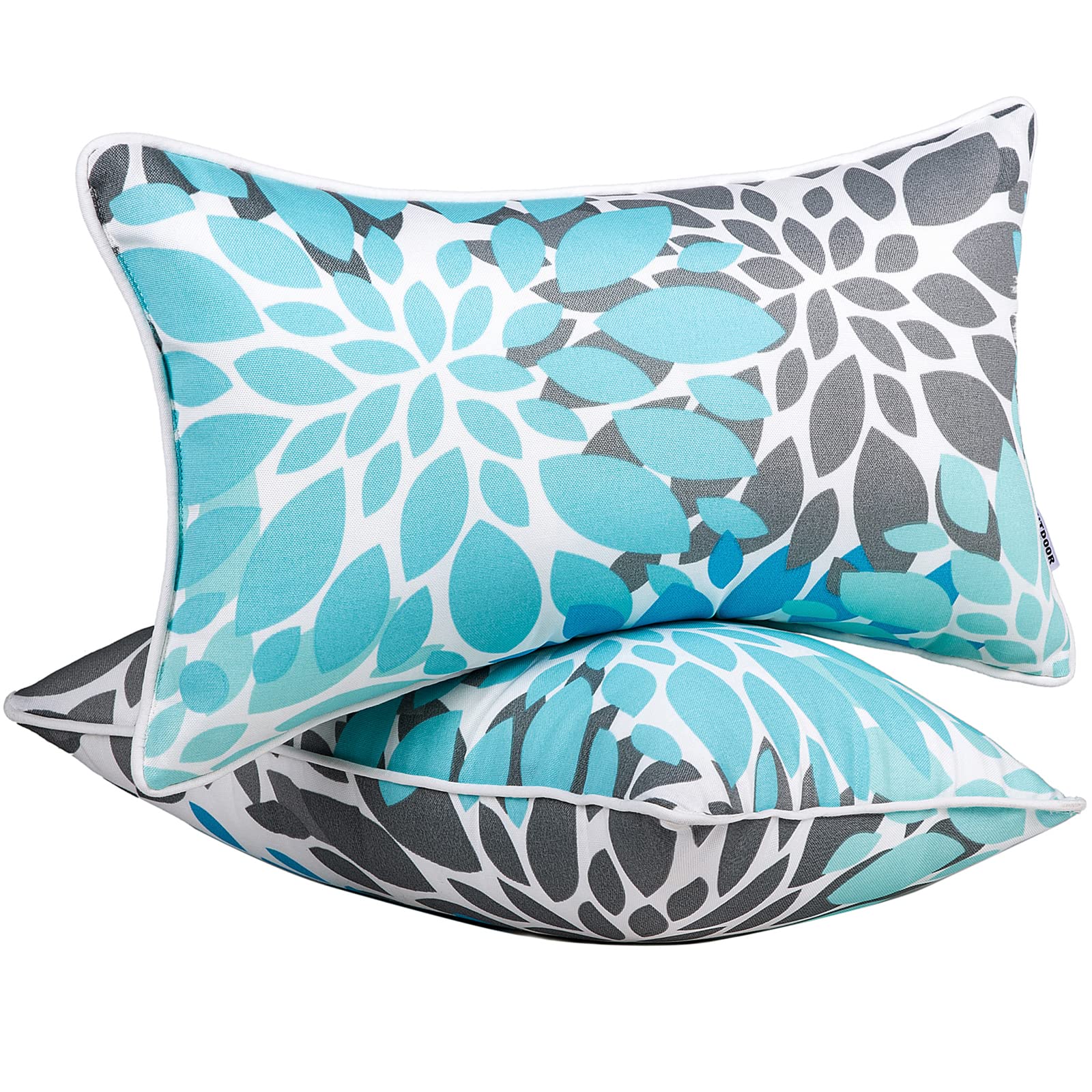 JMGBird cojín frontal mandala azul verdoso, diseño relajante y resistente