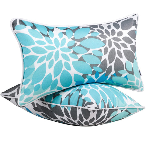 JMGBird cojín frontal mandala azul verdoso, diseño relajante y resistente