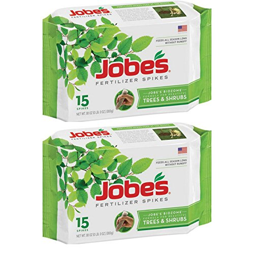Jobe's Organics empaque frontal mostrando 15 clavos y fácil aplicación