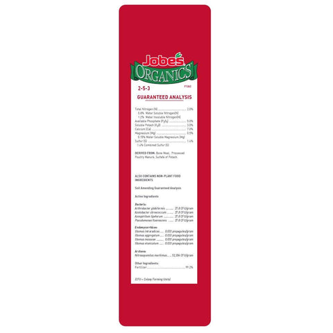 Jobe's Organics primer plano de gránulos para ver textura y control de dosificación