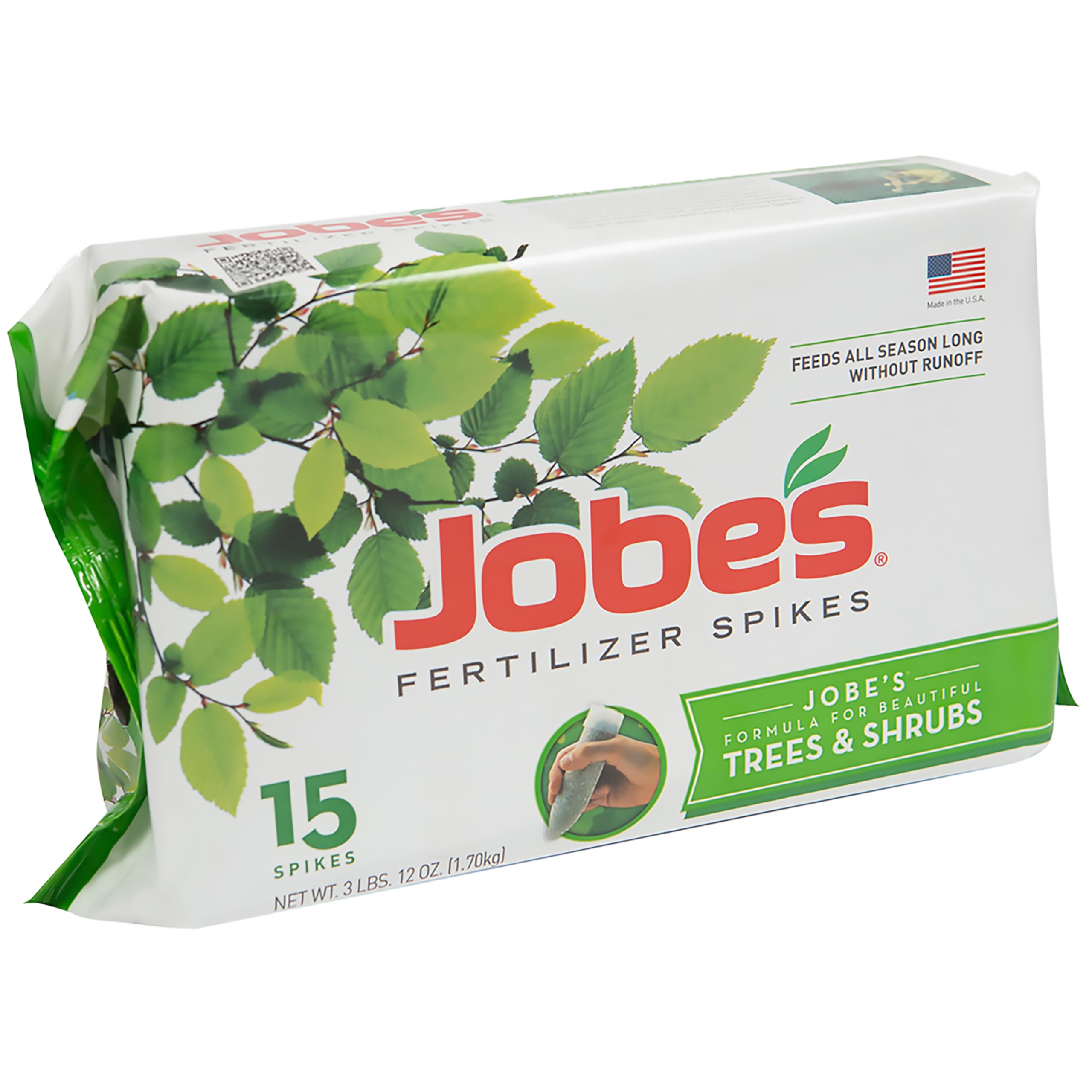 Jobe's paquete frontal de 15 clavijas mostrando presentación y cantidad, fácil almacenamiento