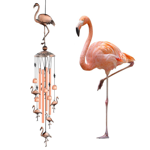 JOBOSI flamingo vista frontal del móvil mostrando flamenco y tubos, aporta encanto decorativo