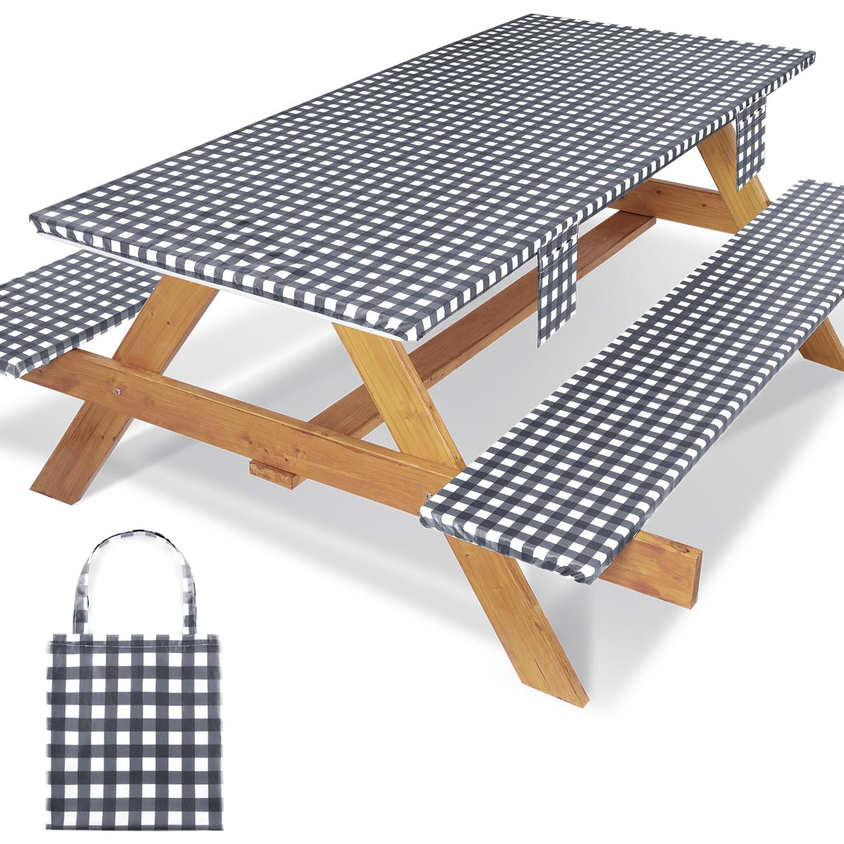 Jobunai vista frontal de la funda de mesa mostrando ajuste y protección