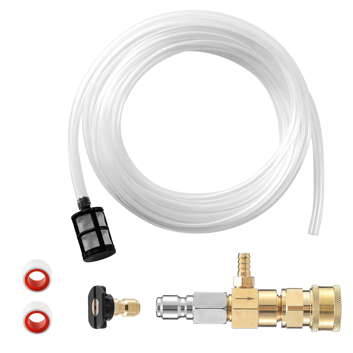 JOEJET inyector frontal montado mostrando conexión segura y durabilidad