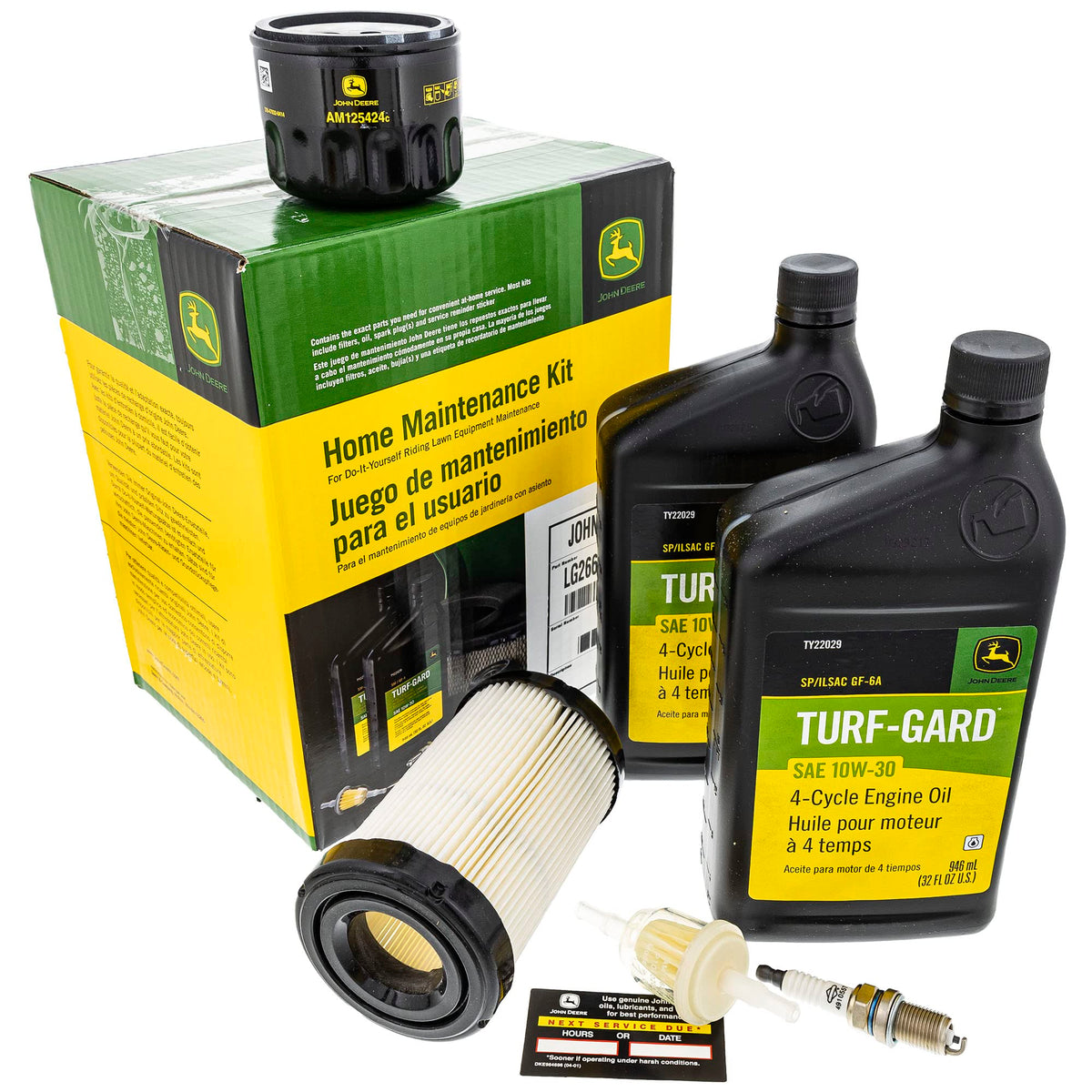 John Deere caja del kit LG266 mostrando piezas y facilidad de identificación