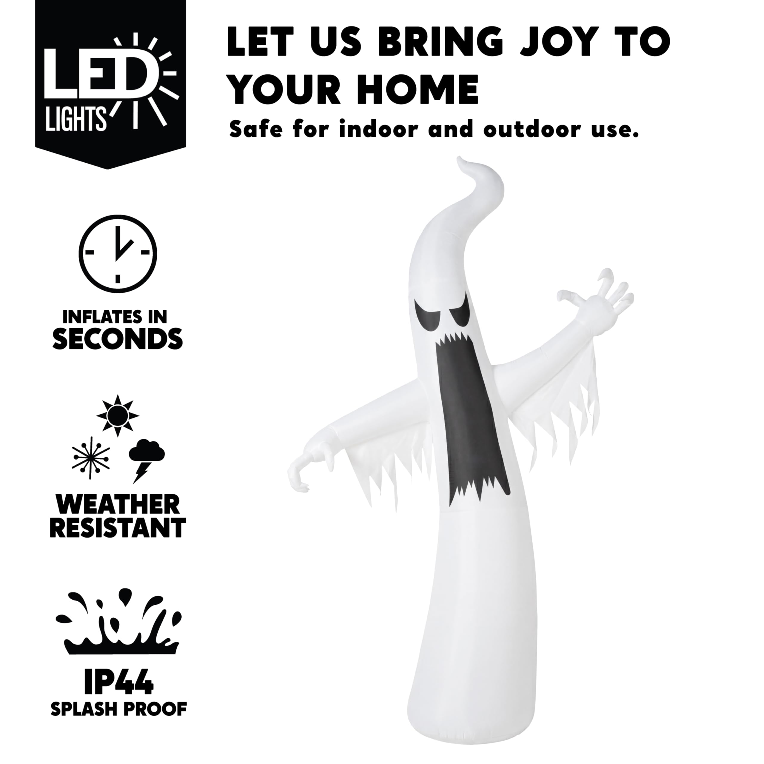 Joiedomi luces LED internas iluminando el fantasma para visibilidad nocturna