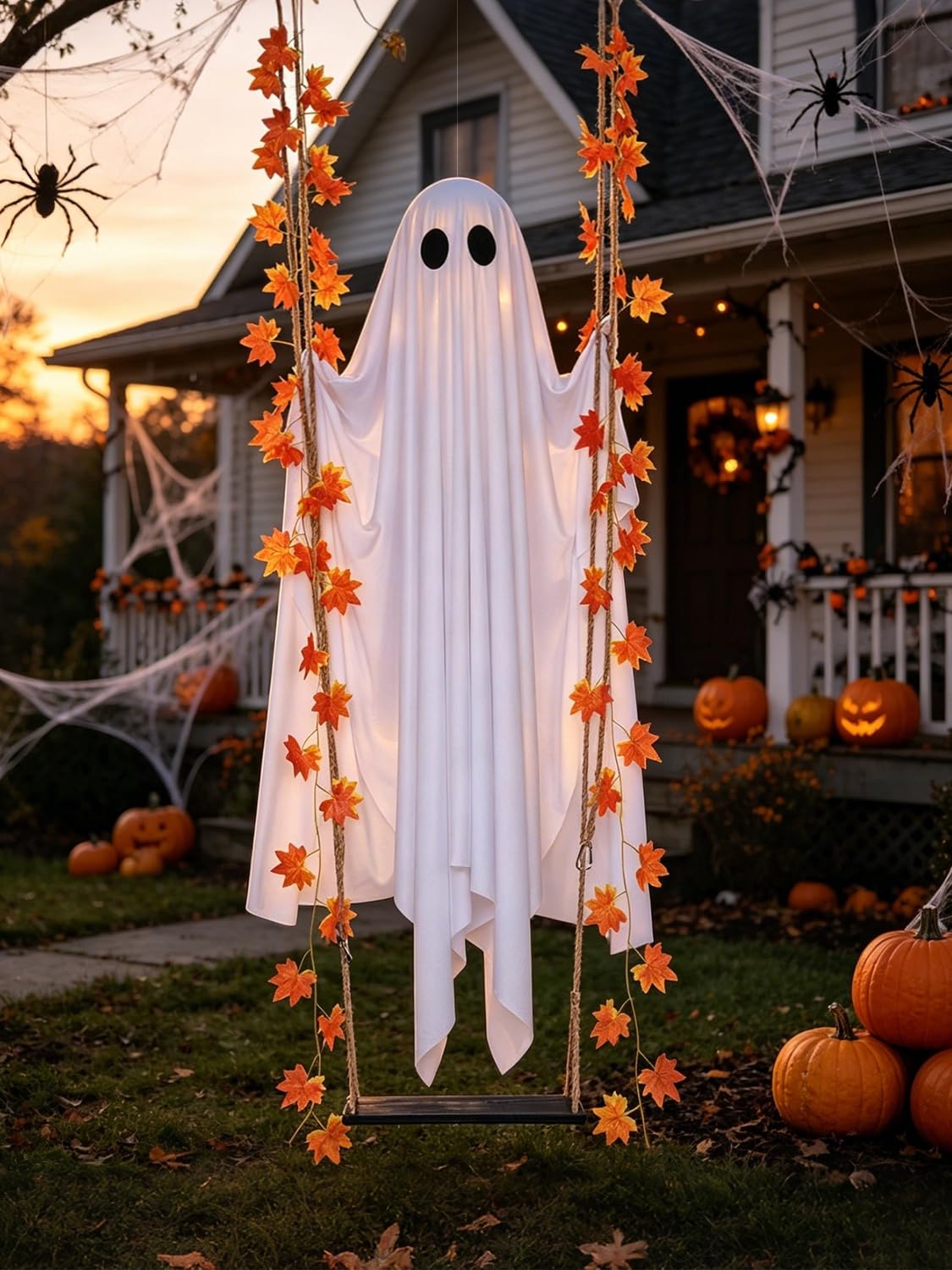 JooyDeepot guirnalda de luces envolviendo el fantasma, ilumina la decoración