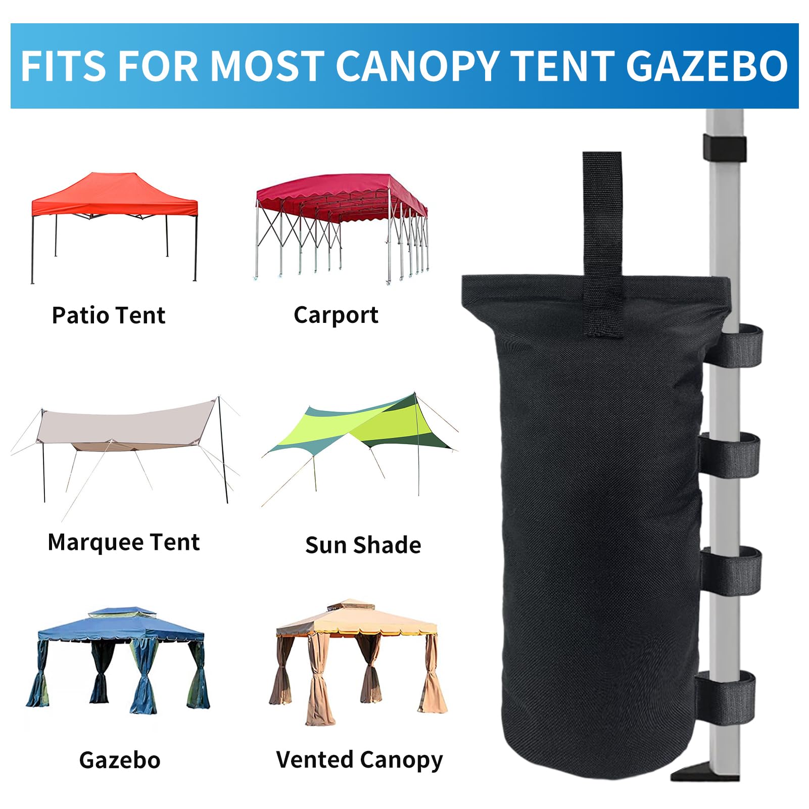 Joramoy bolsas de peso en uso en la playa durante un evento mostrando seguridad añadida