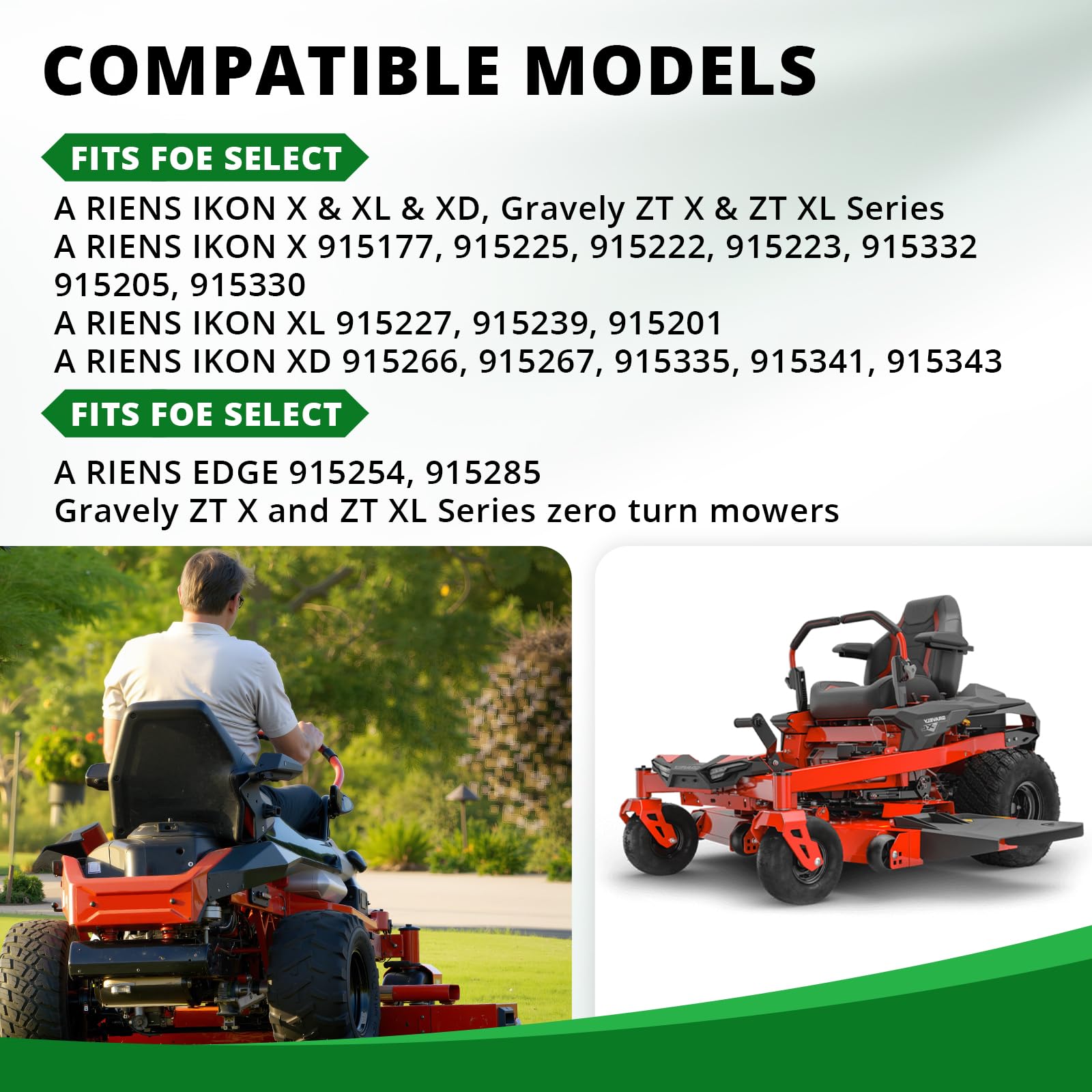 Jowlawn vista del agujero central 5/8" que garantiza encaje con adaptadores estándar