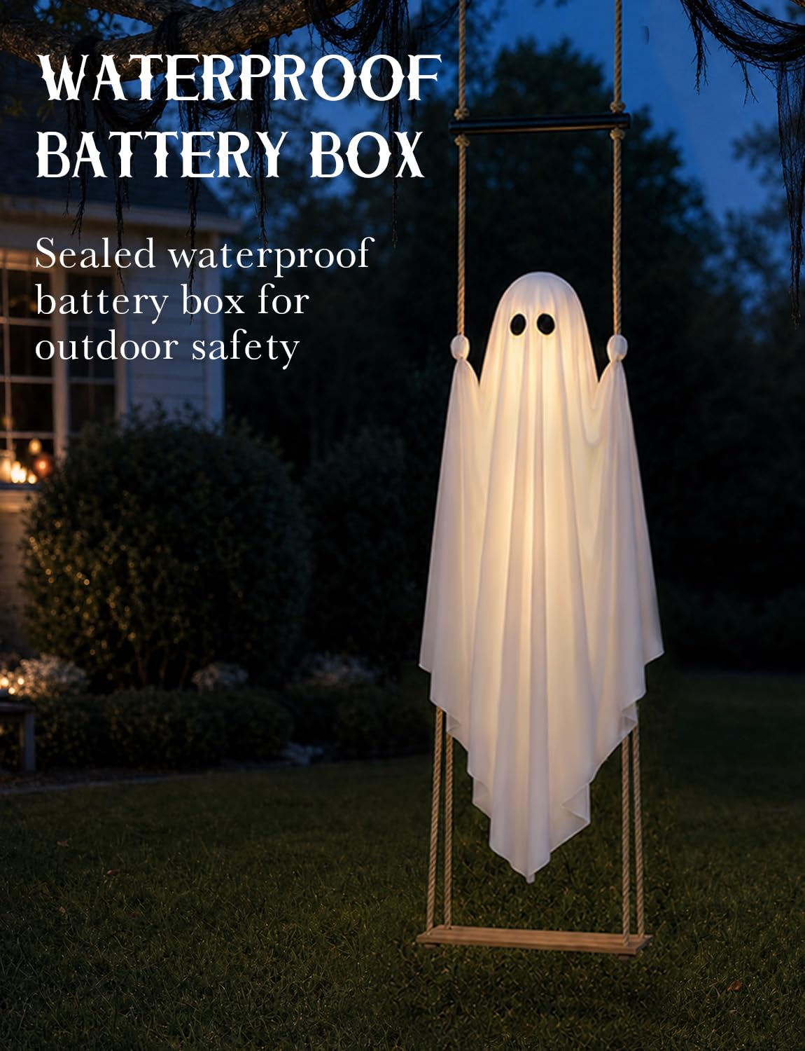 Joyehome caja de pilas impermeable demostrando seguridad exterior