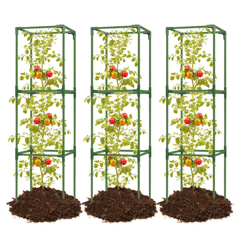 joyhalo vista frontal del pack de 3 jaulas cuadradas para soporte estable