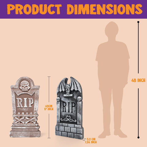 JOYIN conjunto de cinco lápidas distribuidas creando un pequeño cementerio